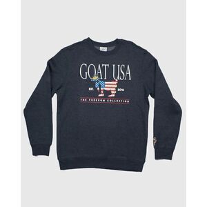 NEW! GOAT USA Freedom North Tyson Crewneck Lacrosse Navy Soft Sweatshirt Size XL
